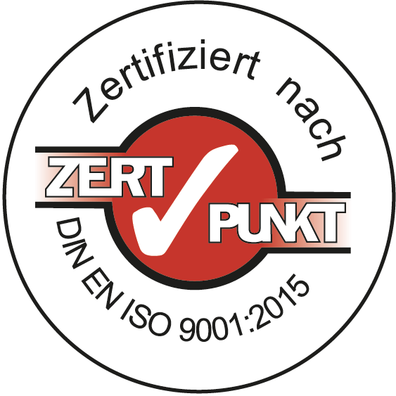 Zertifiziert nach ZertPunkt DIN EN ISO 9001:2015